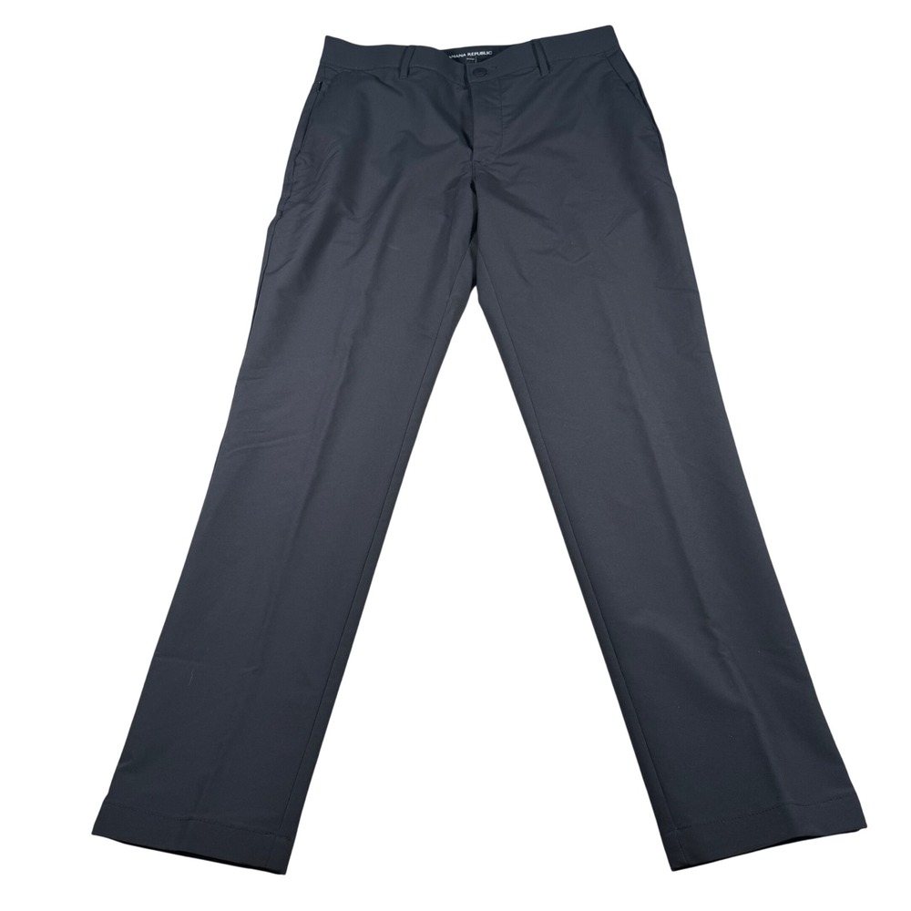Banana Republic Performance Pants Mens 32x32 (FITS 32x31) Black Techwear Golf